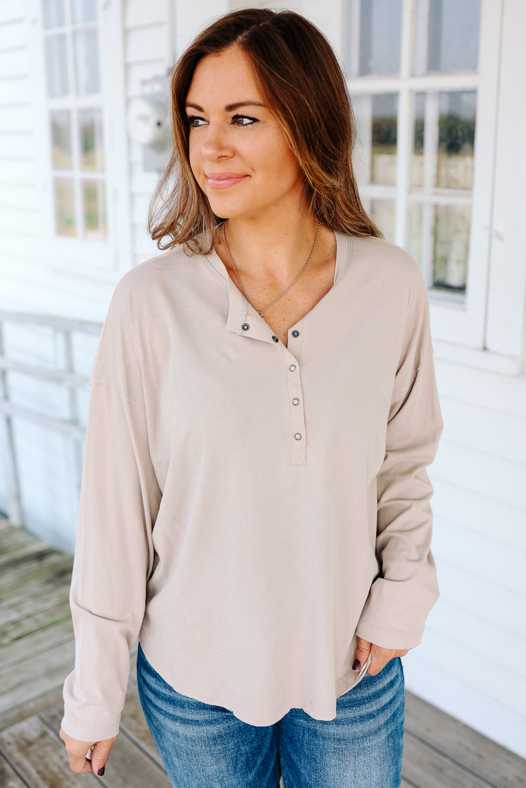 Linden Henley Knit Top