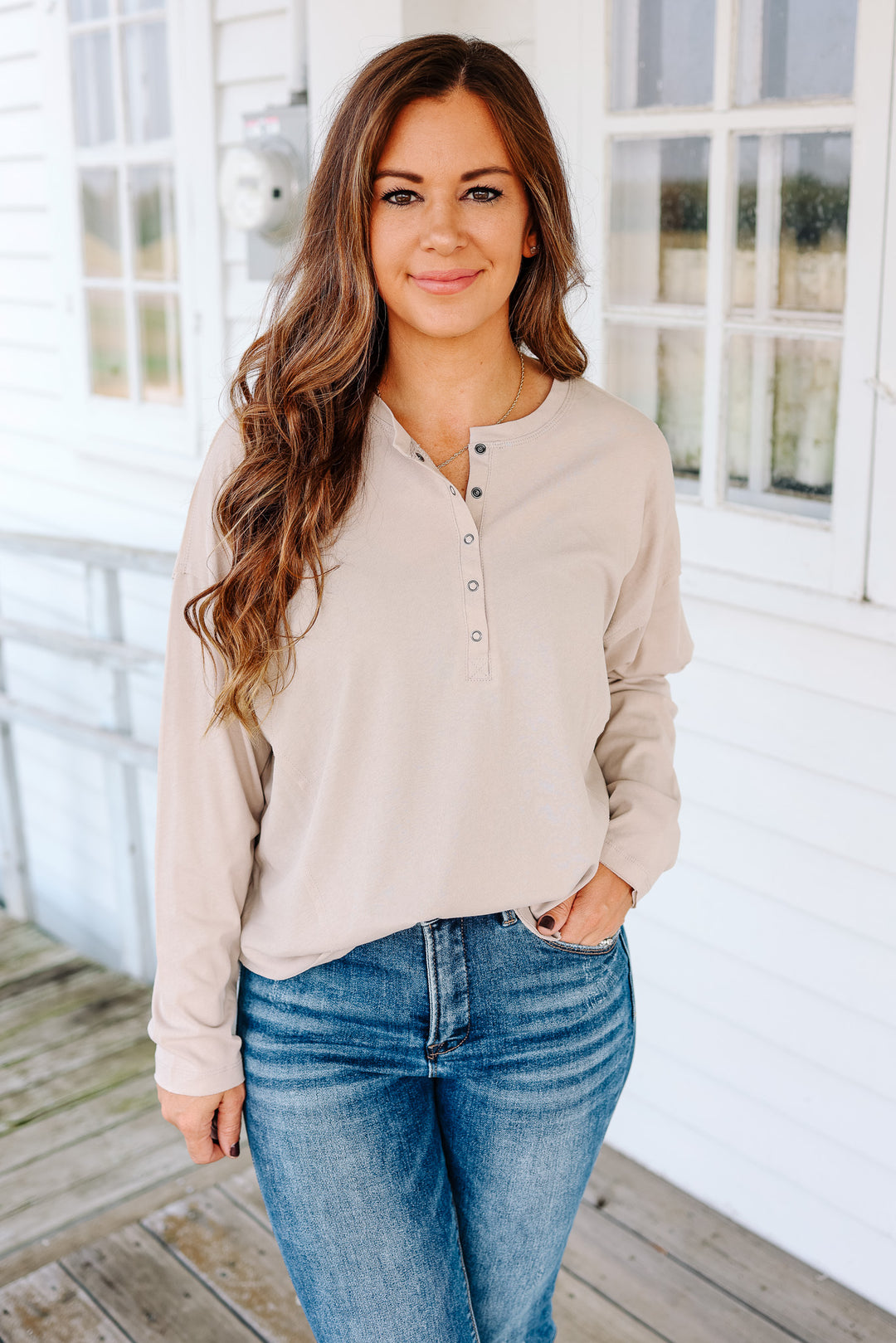 Linden Henley Knit Top