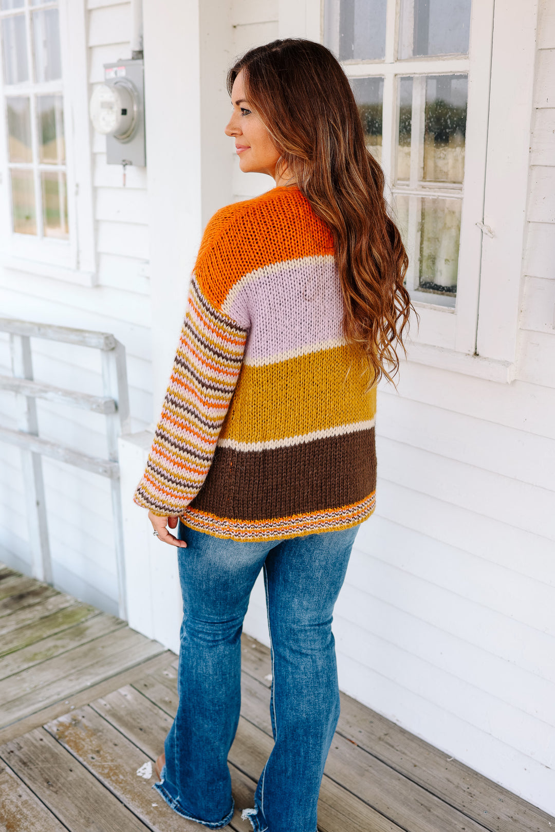 Scarlett Striped Colorblock Cardigan