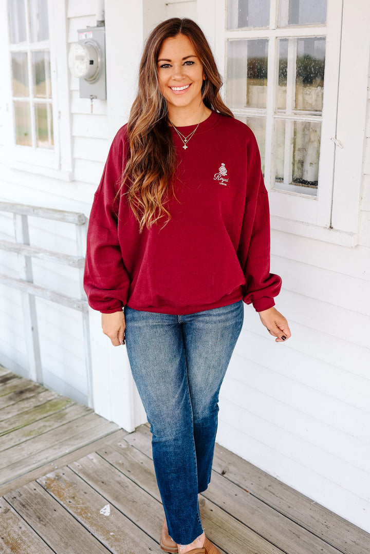 Bon Voyage Embroidered Pullover