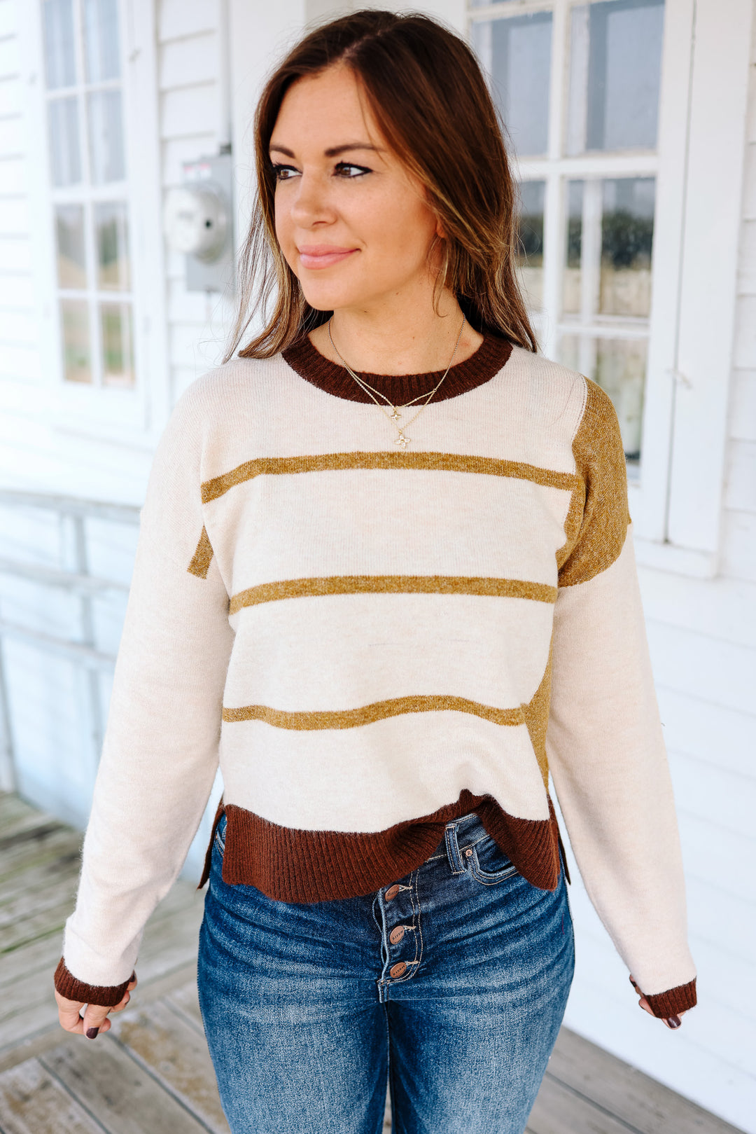 Micah Soft Yarn Stripe Sweater