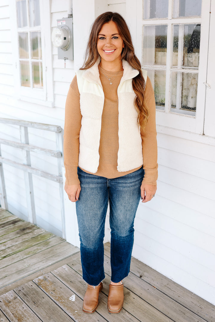 Olivia Fleece Vest - Ivory