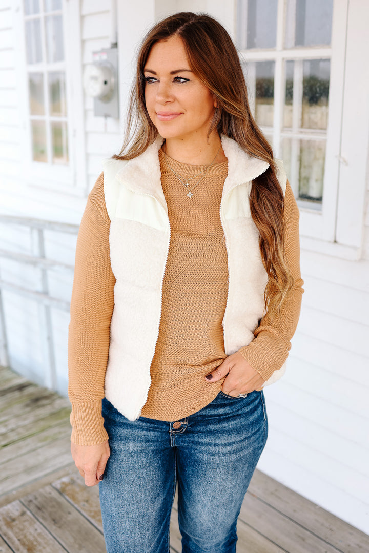 Olivia Fleece Vest - Ivory