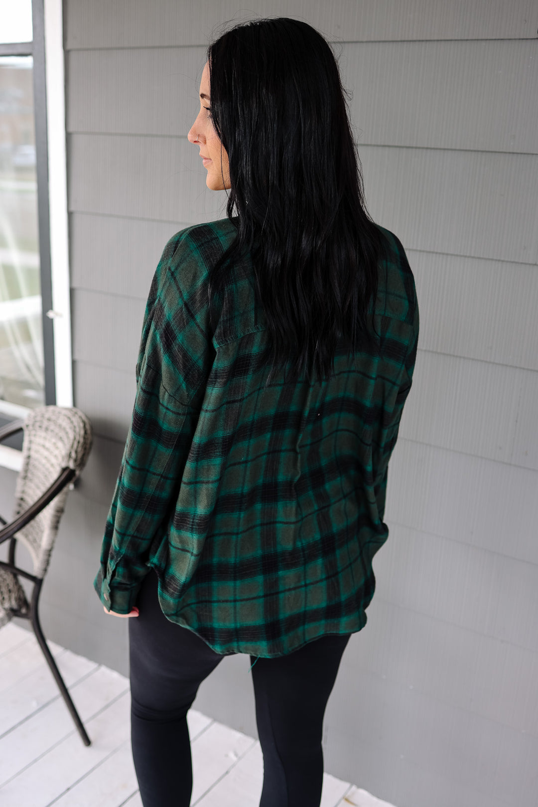 Marlowe Button Down Plaid Shirt - Hunter Green