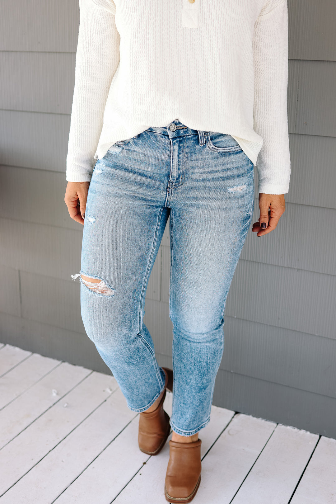 Flying Monkey: Shay Crop Straight Leg Jean