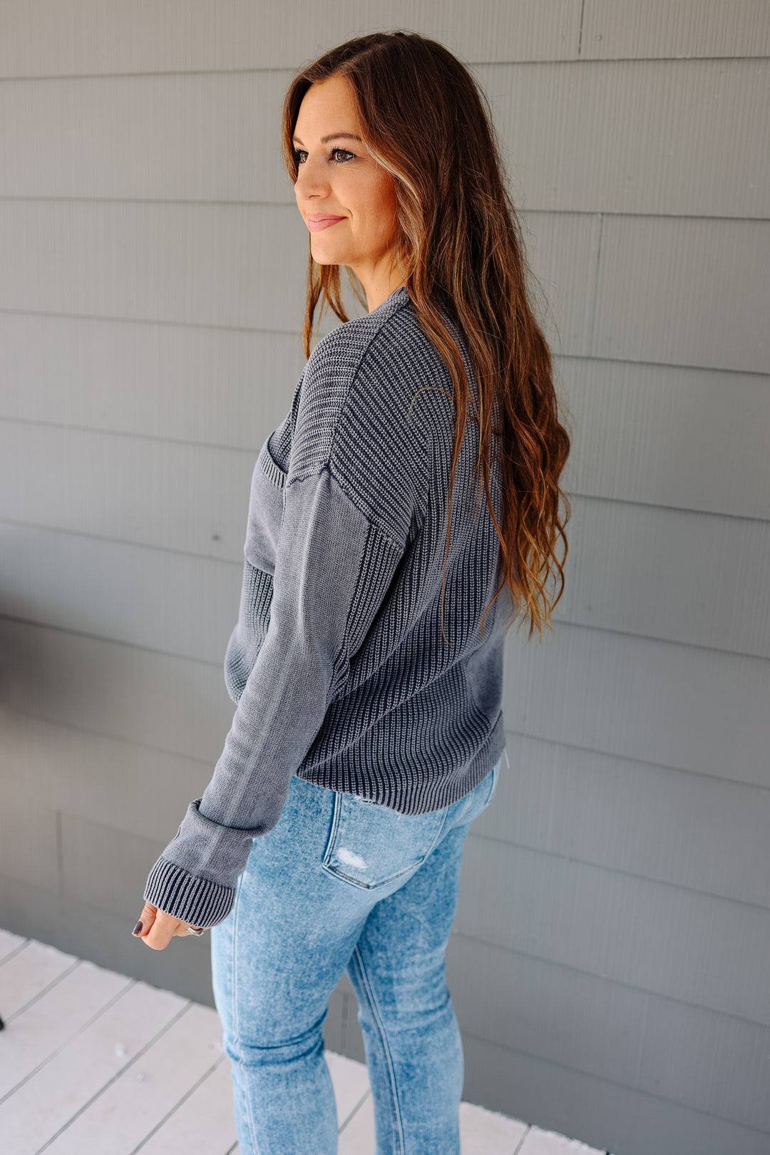 Ari Crewneck Sweater - Navy