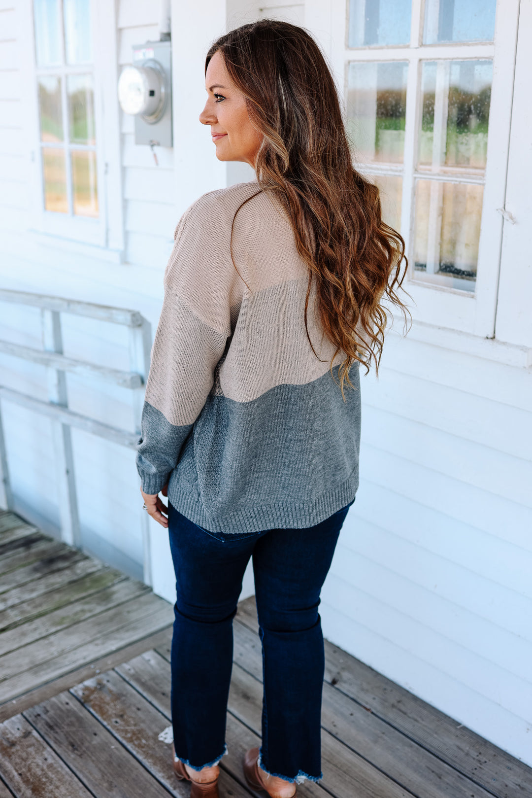 Isla Braided Colorblock Cardigan