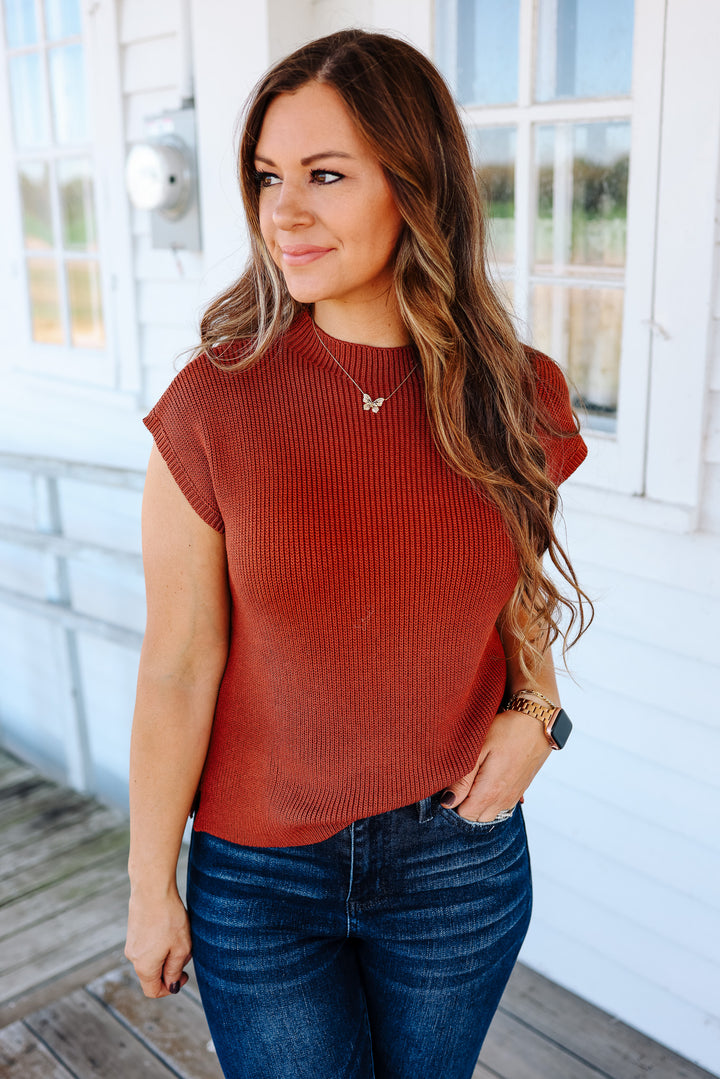 Ray Mock Neck Sweater Top