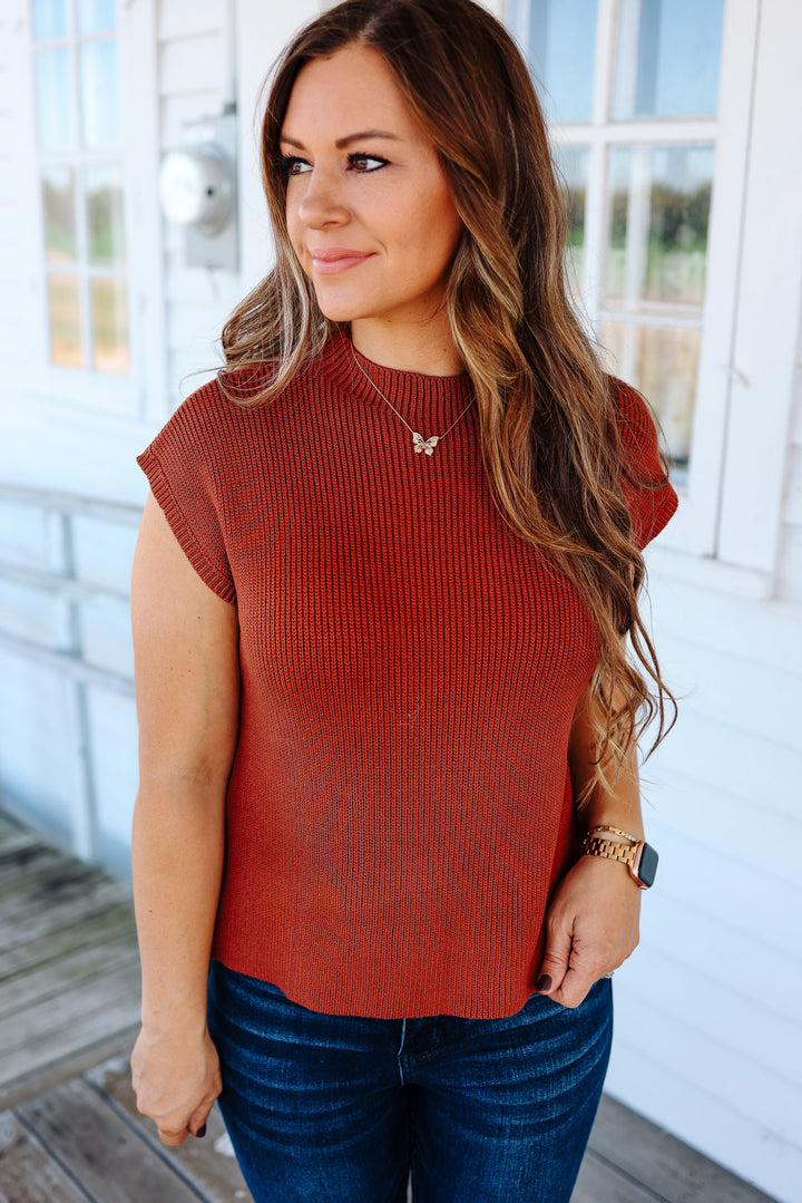 Ray Mock Neck Sweater Top