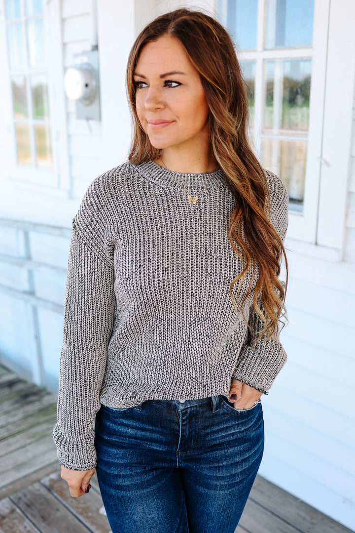 Nora Chunky Acid Wash Sweater