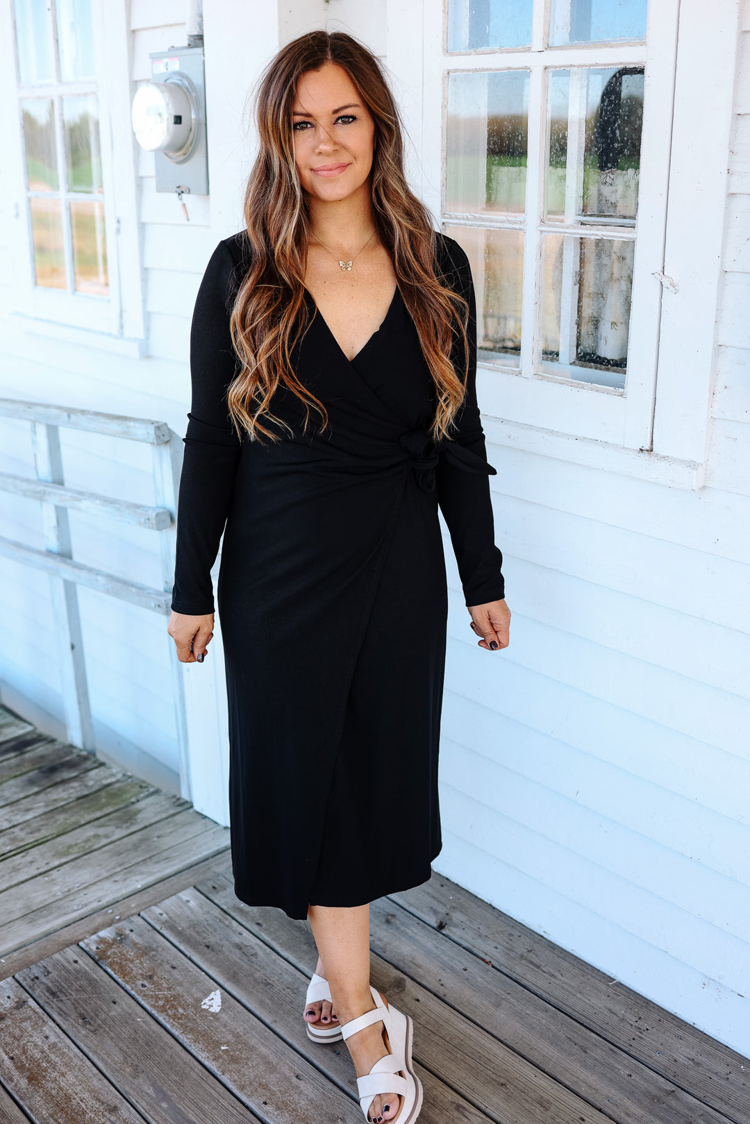 Leah Wrap Midi Dress