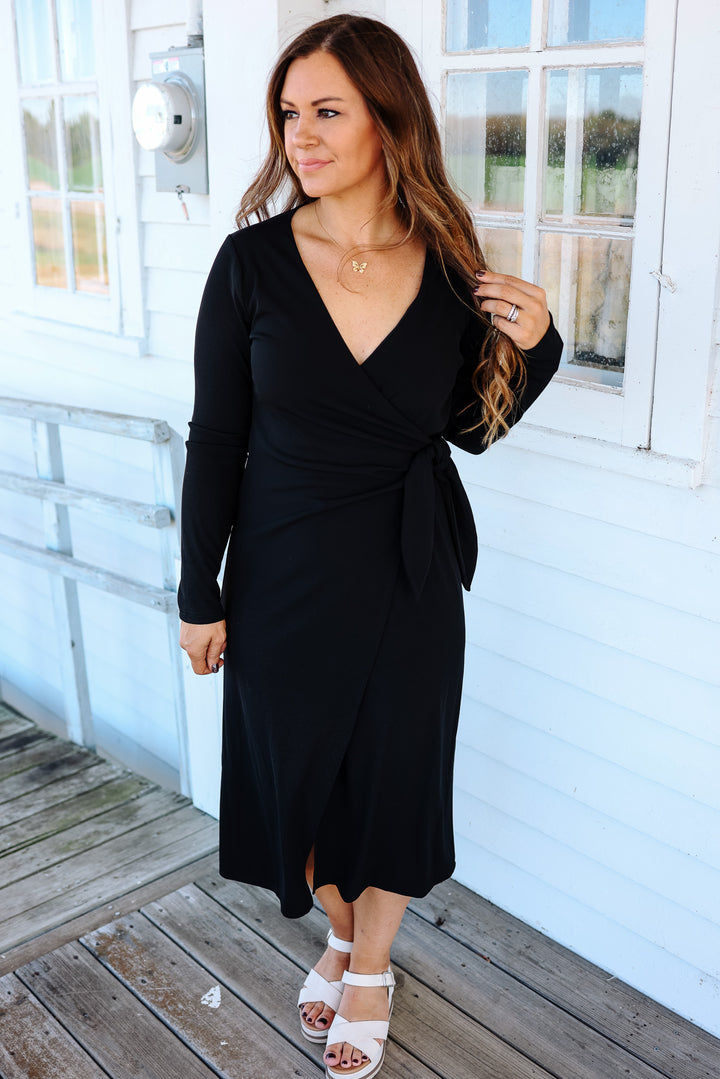 Leah Wrap Midi Dress