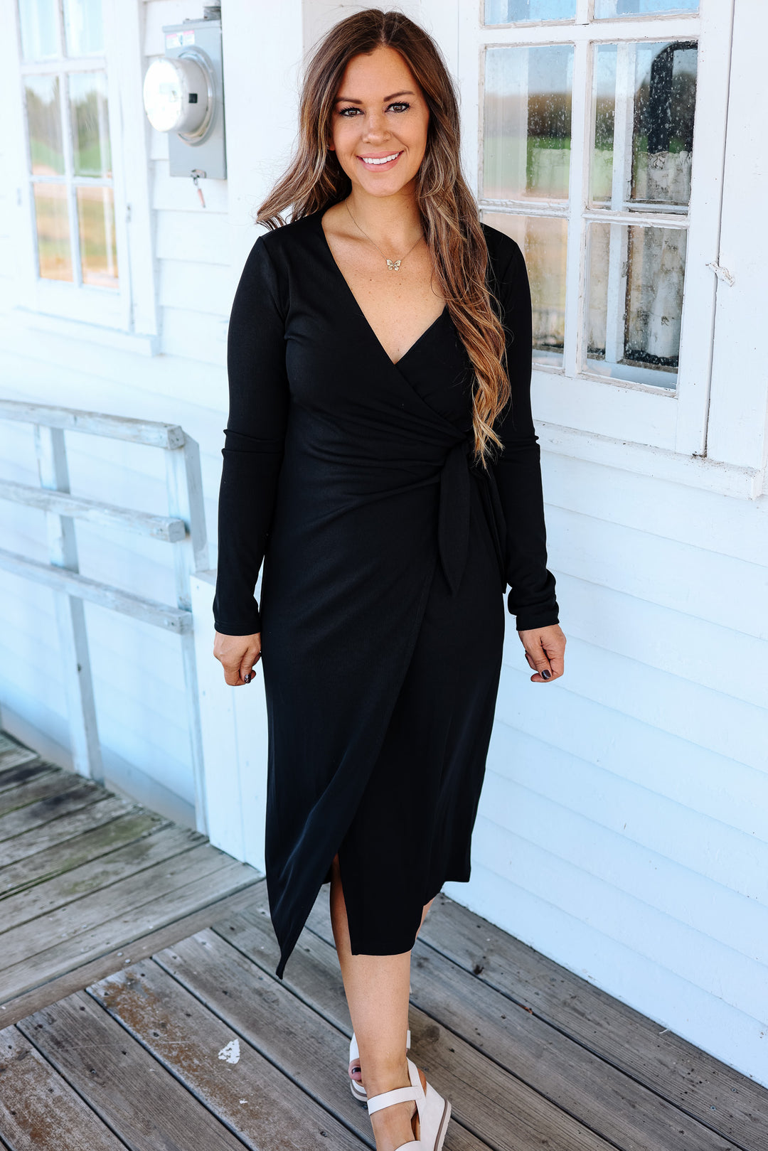 Leah Wrap Midi Dress