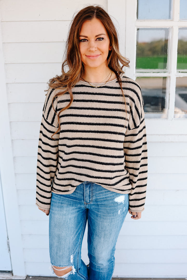 Lumi Striped Boatneck Sweater