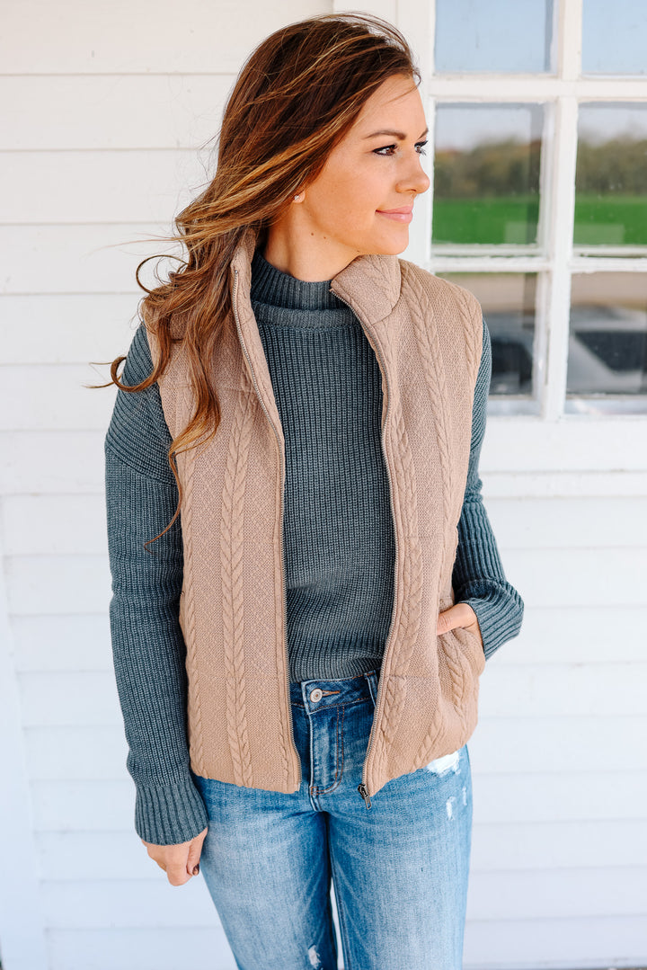 Celeste Knit Zip Up Vest