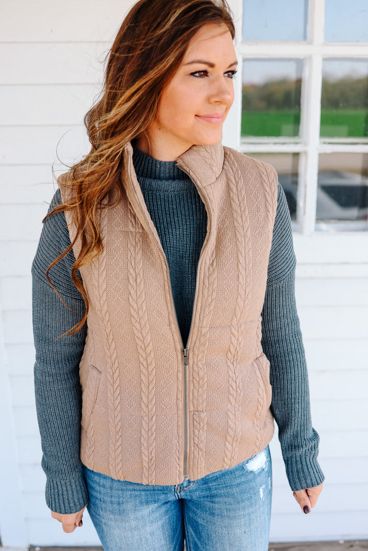 Celeste Knit Zip Up Vest