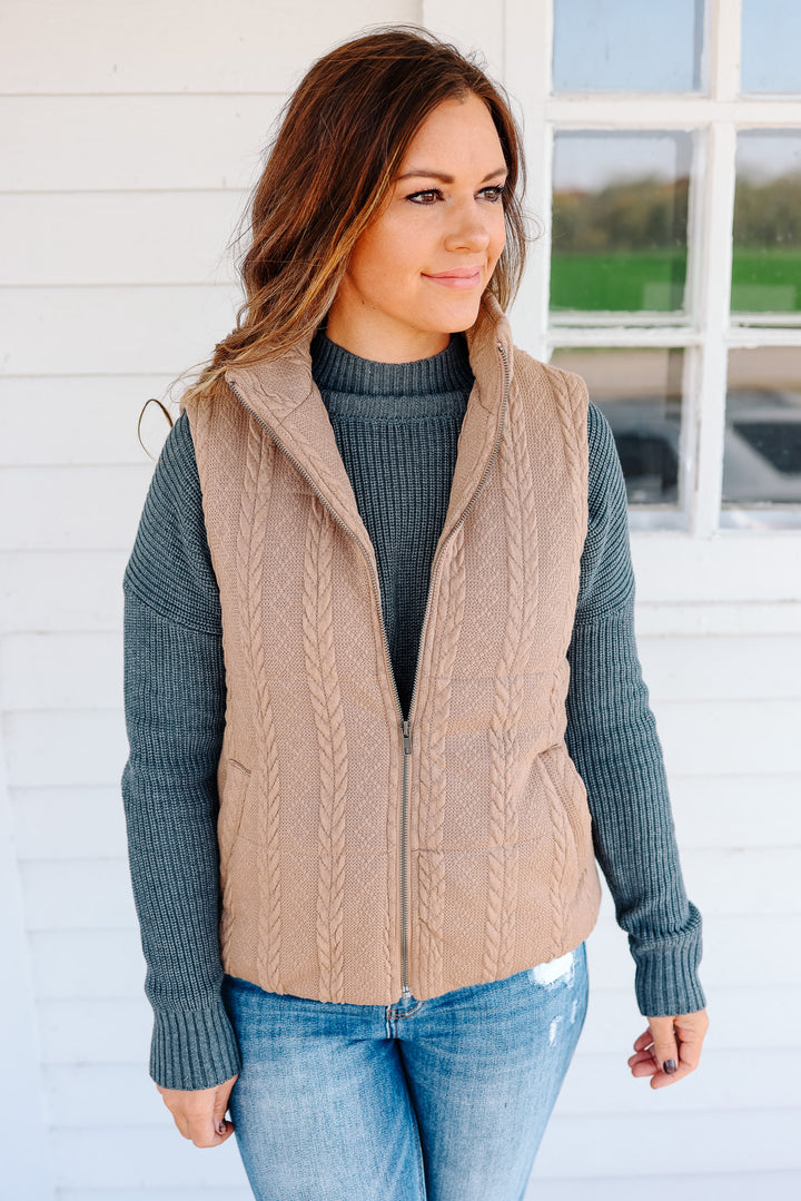 Celeste Knit Zip Up Vest