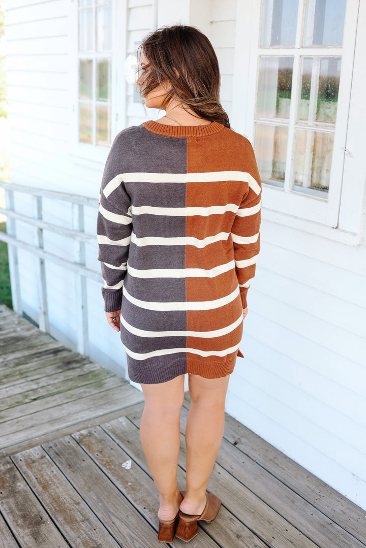 Seren Striped Sweater Dress