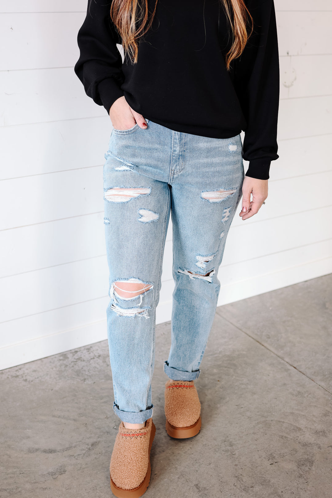 Stetson Distressed Boyfriend Jean