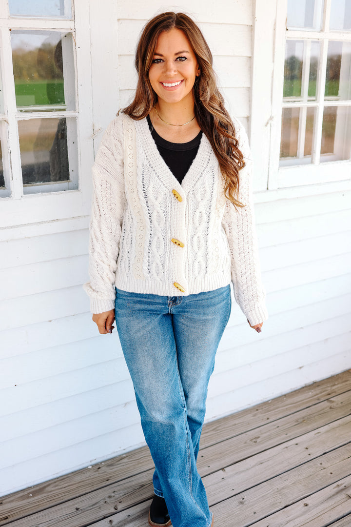 Tia Cable Knit Cardigan