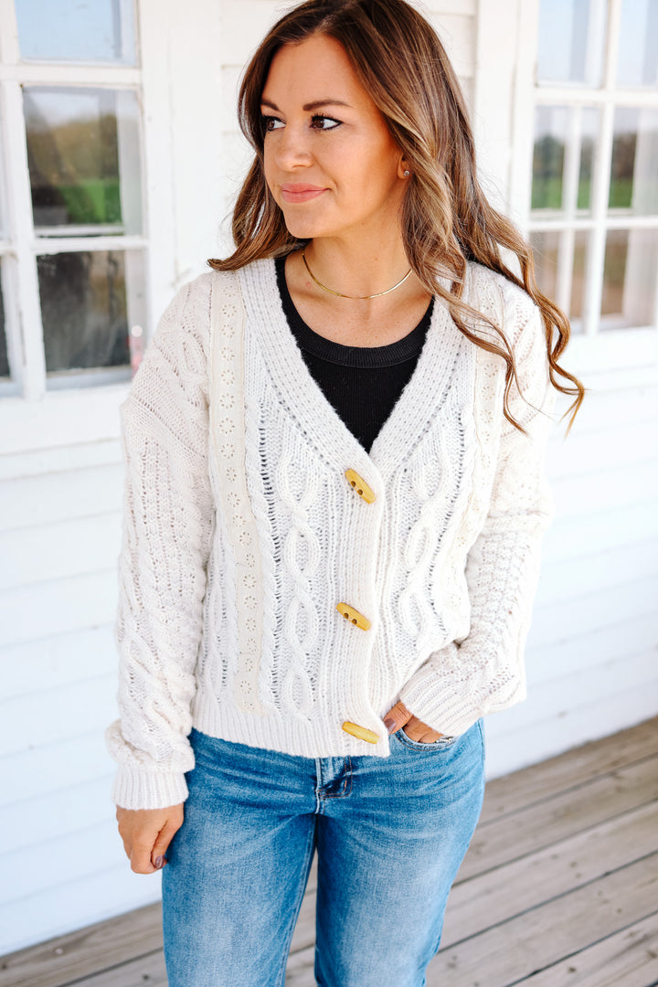 Tia Cable Knit Cardigan