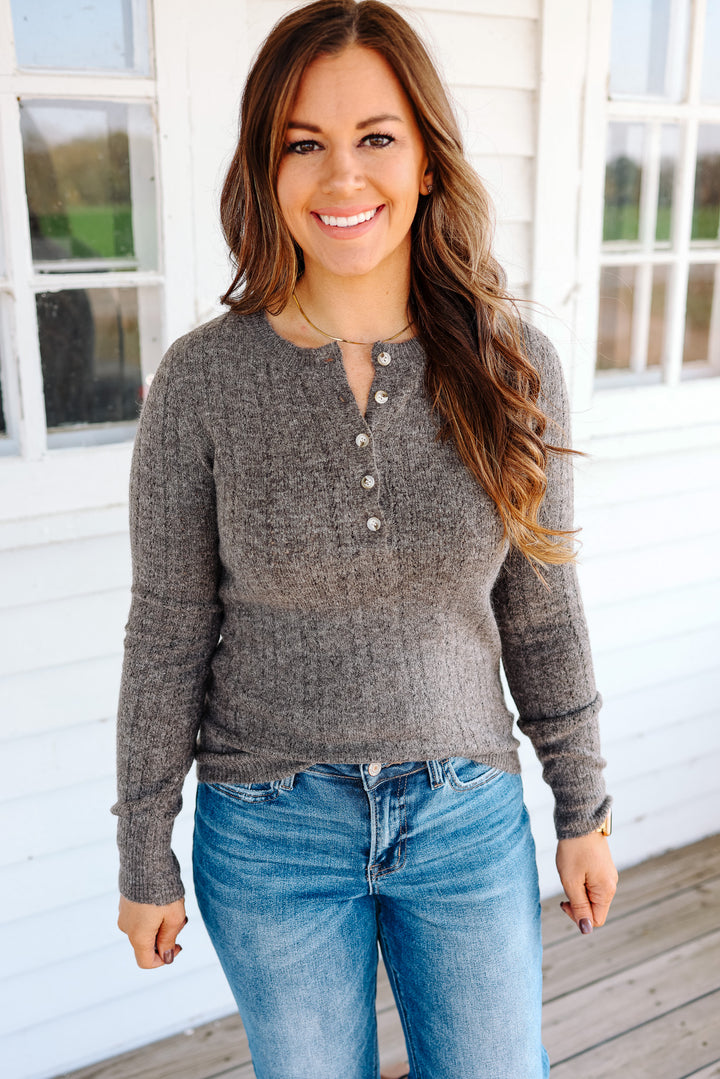 Meg Pointelle Henley Top