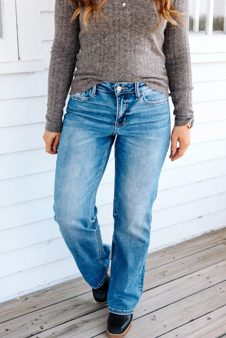 VERVET: Genevieve Slim Wide Jeans