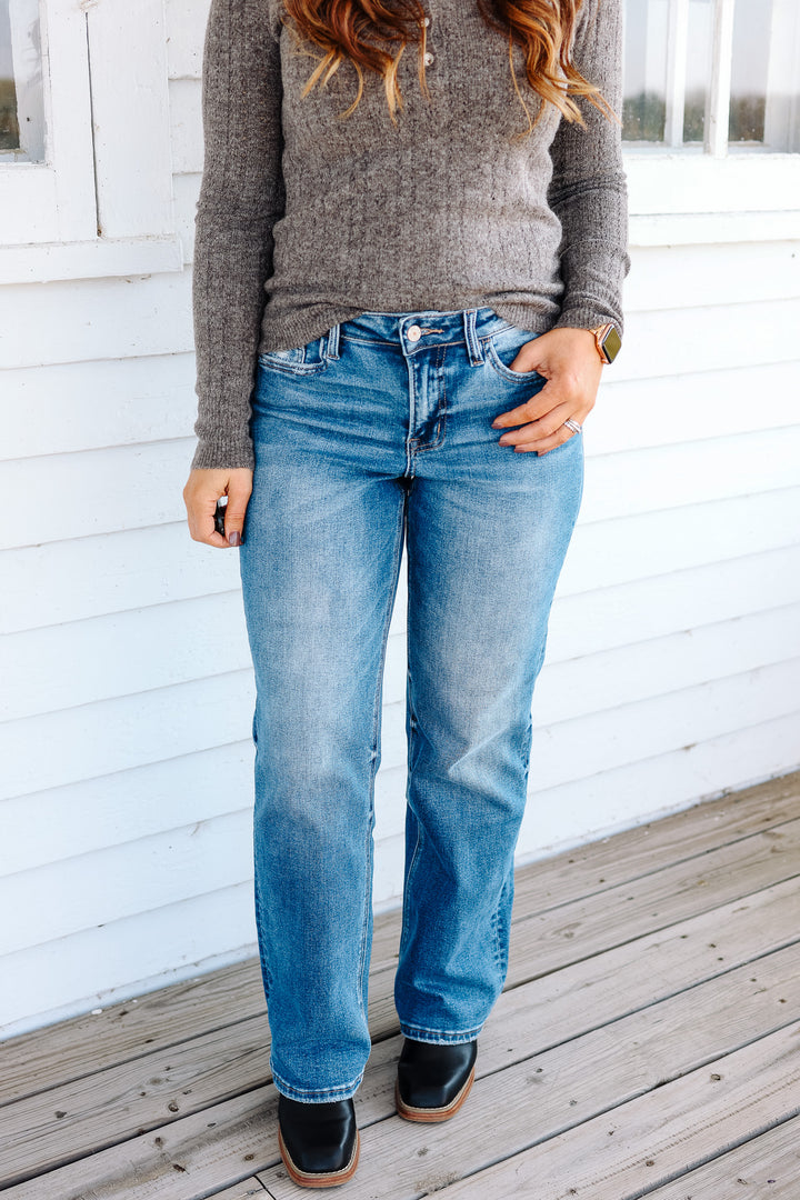 VERVET: Genevieve Slim Wide Jeans