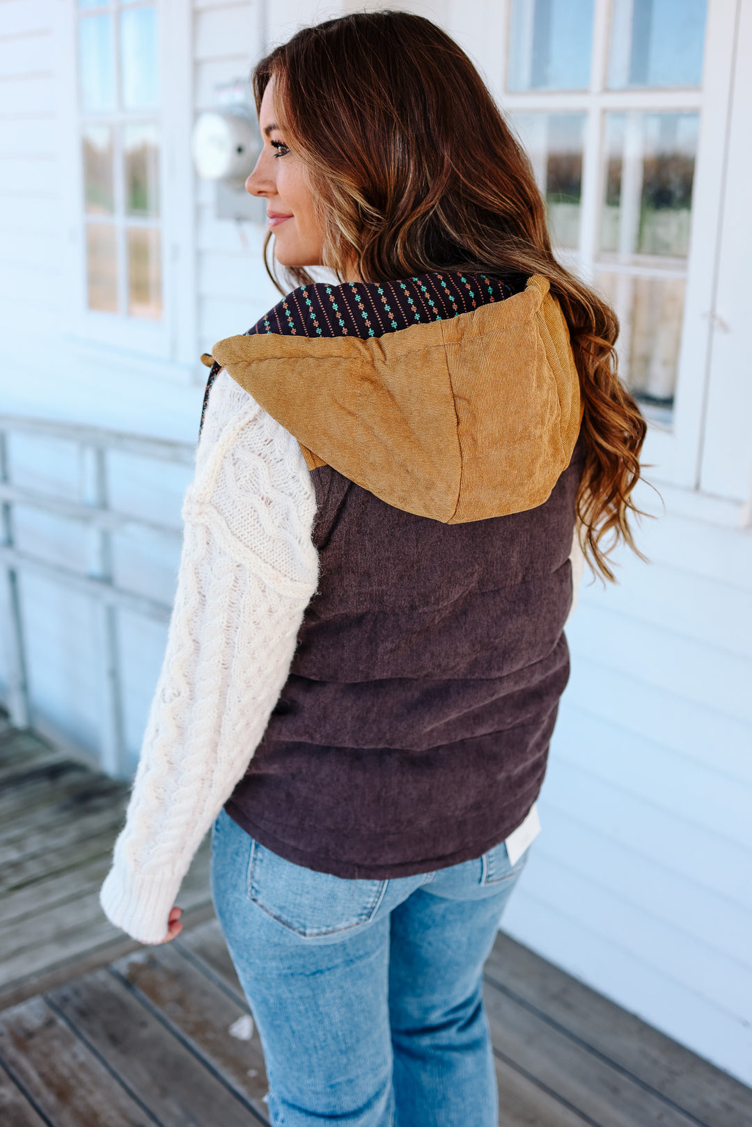 Ettie Corduroy Vest - Brown