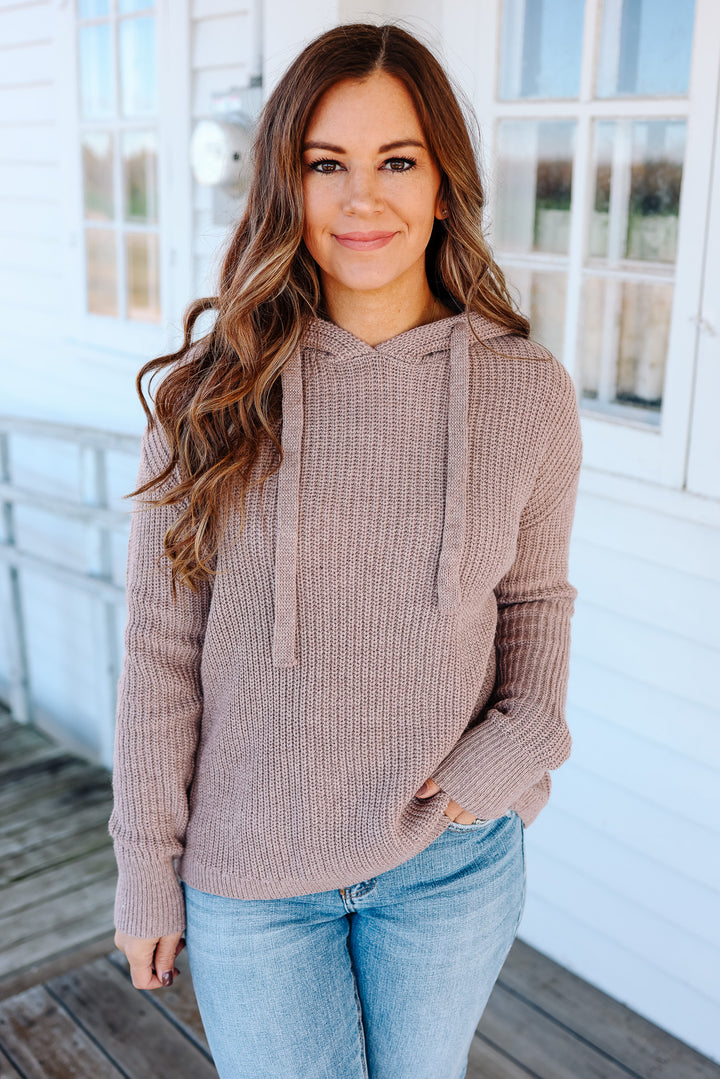 Rue Cozy Knit Sweater Hoodie