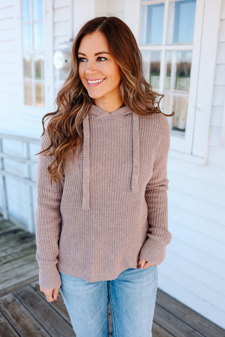 Rue Cozy Knit Sweater Hoodie