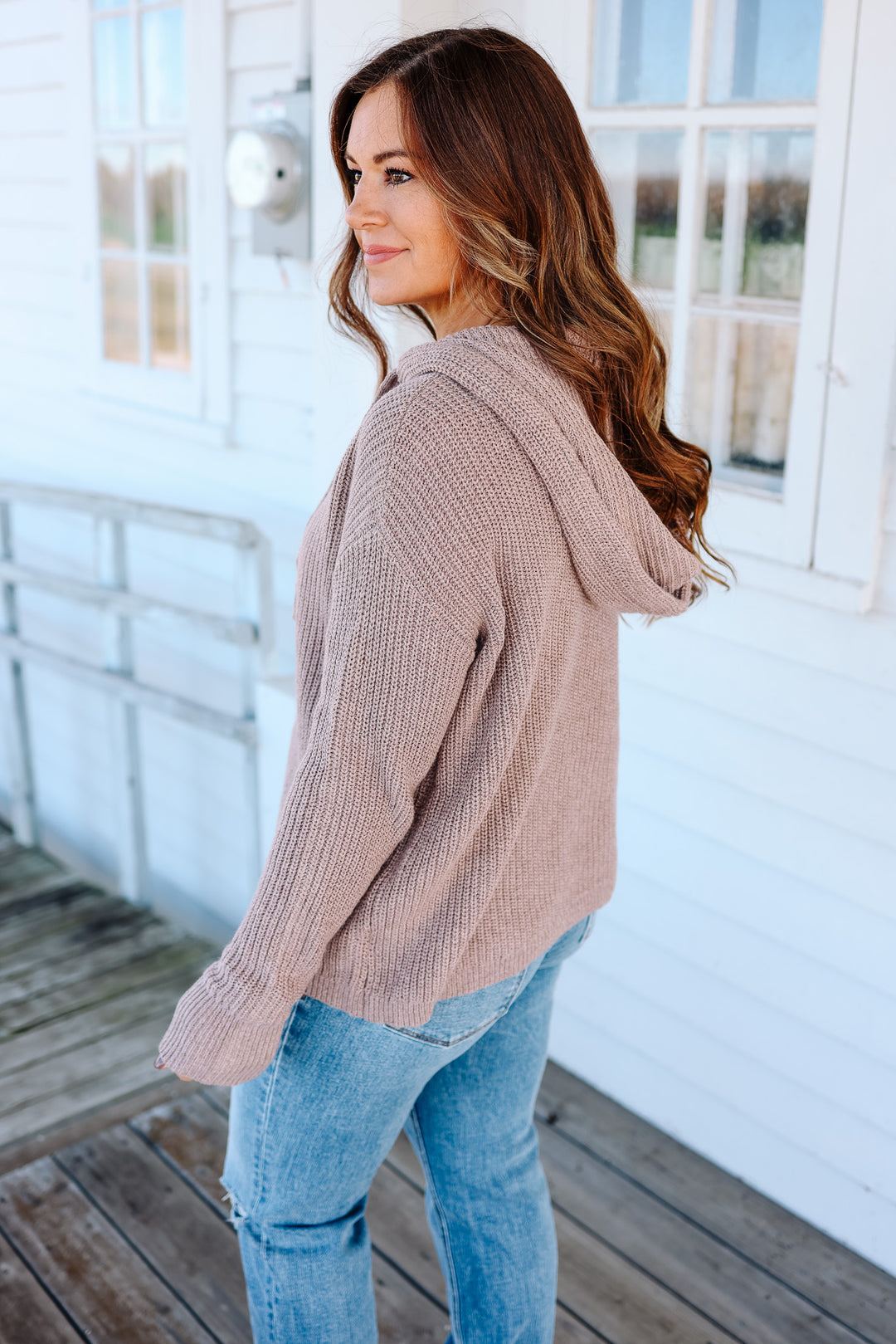 Rue Cozy Knit Sweater Hoodie