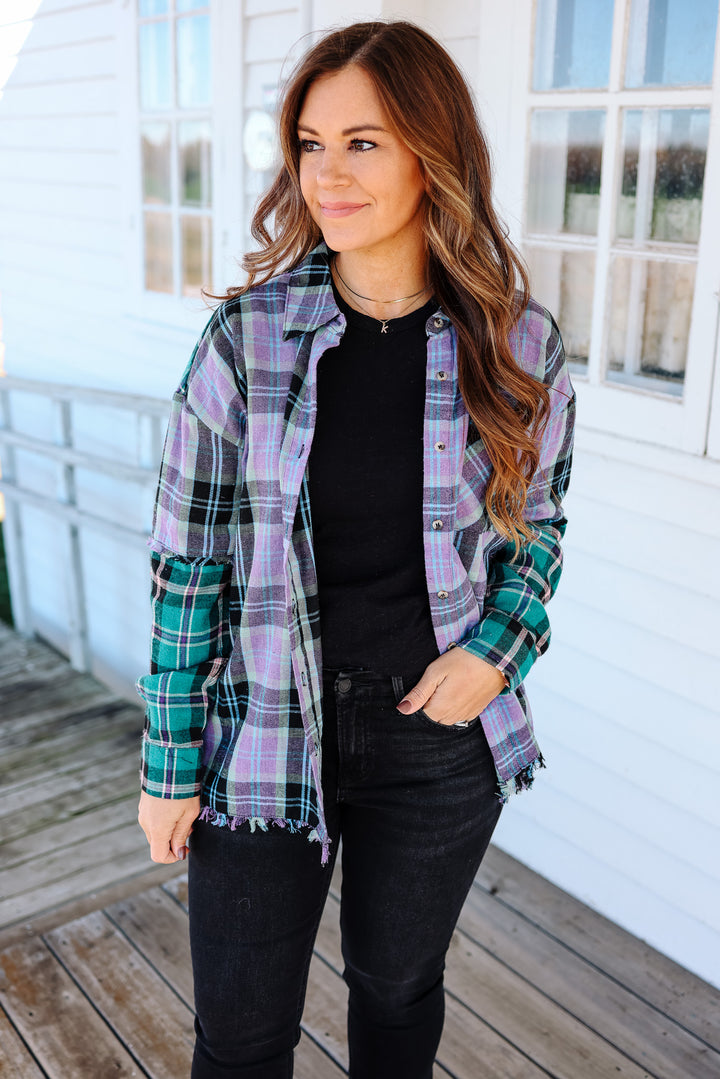 Hudson Mixed Plaid Button Down