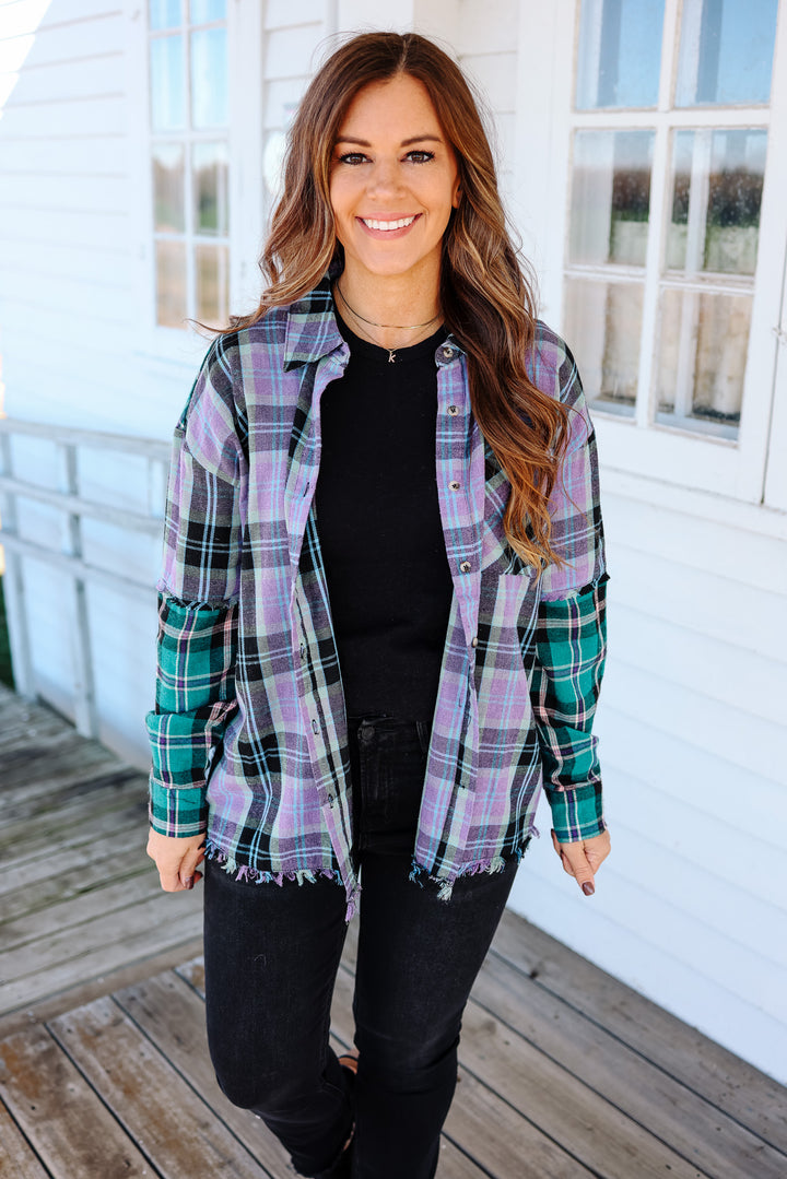 Hudson Mixed Plaid Button Down