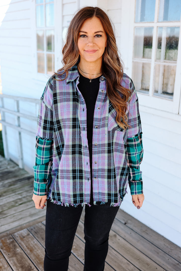 Hudson Mixed Plaid Button Down