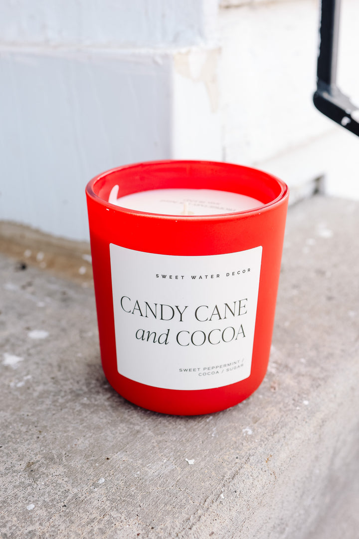 Candy Cane & Cocoa 15 oz Soy Candle