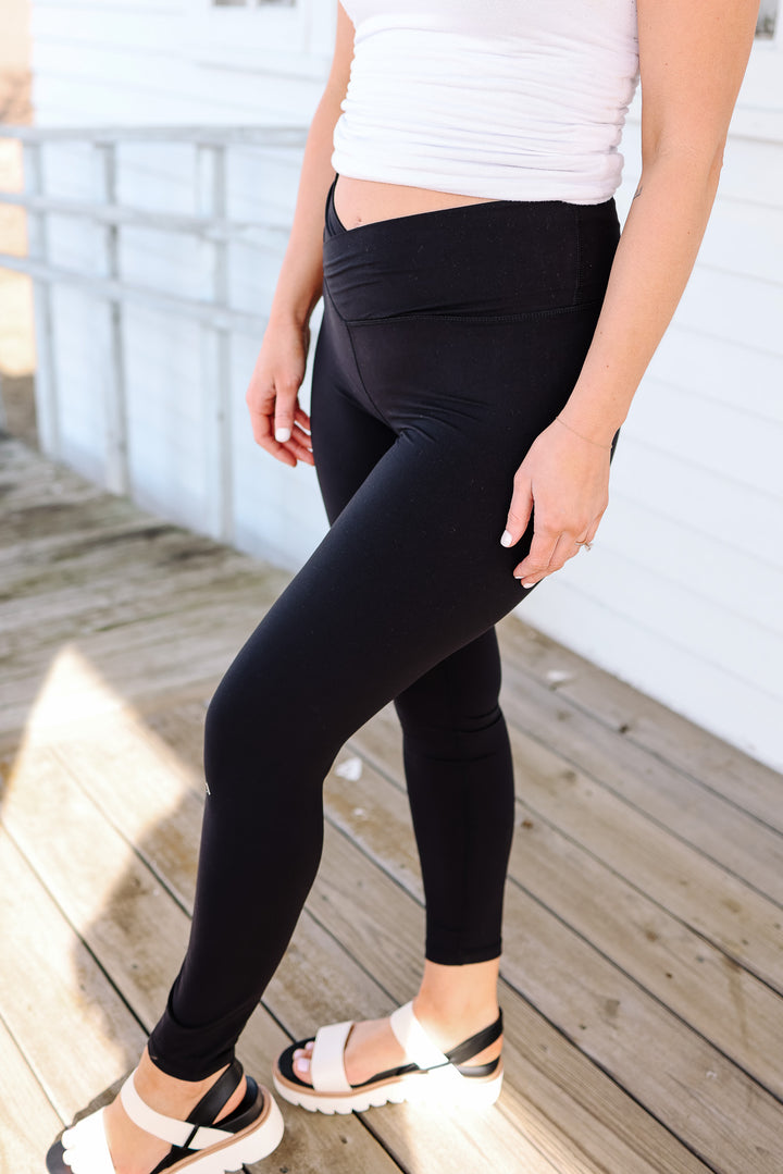 V Waist Full Length Leggings