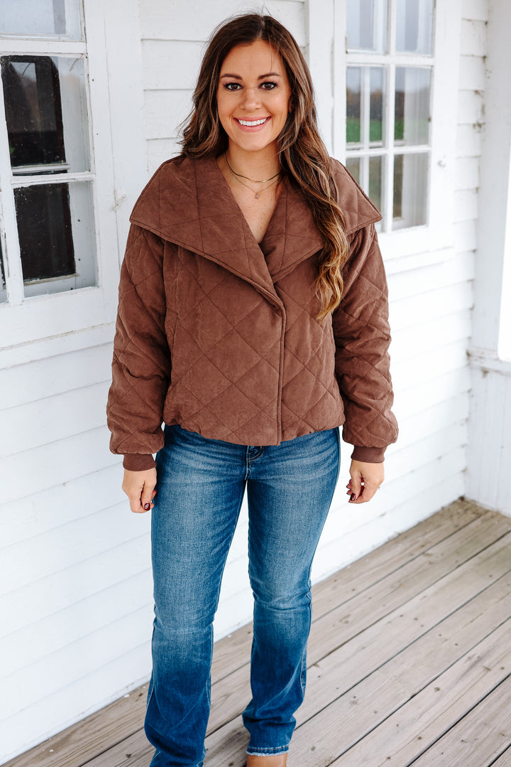 Kate Quilted Jacket - Brown