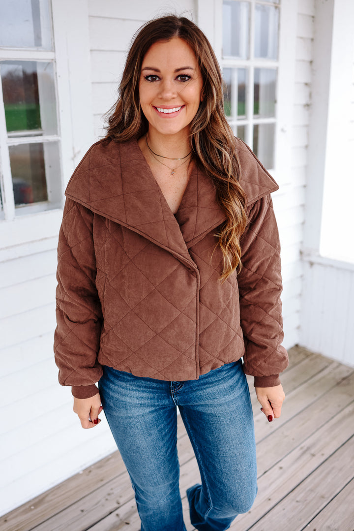 Kate Quilted Jacket - Brown