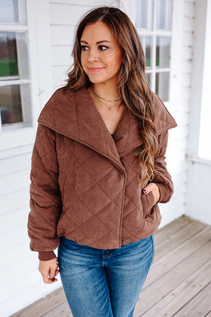 Kate Quilted Jacket - Brown