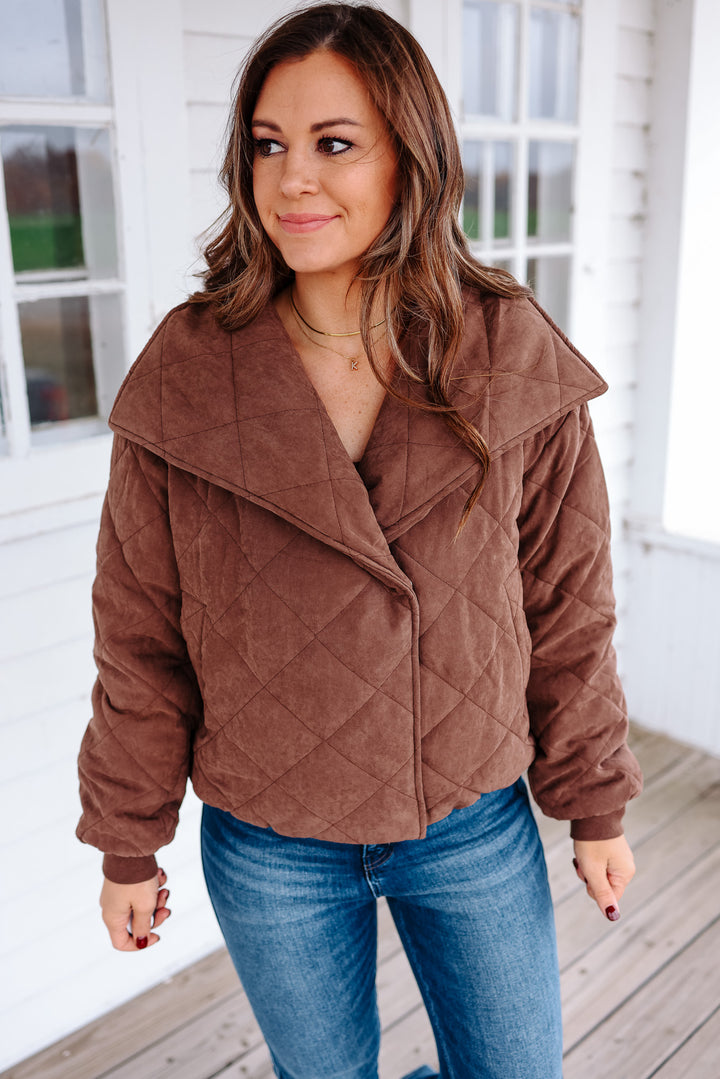 Kate Quilted Jacket - Brown