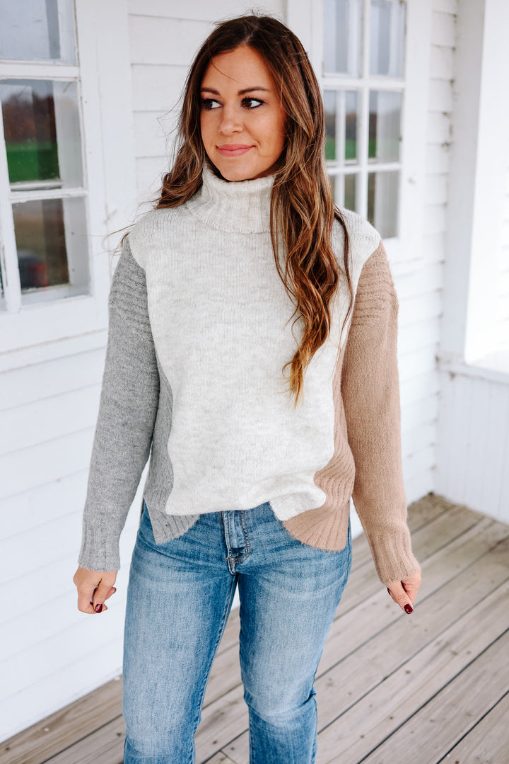 Hattie Brushed Yarn Turtleneck Sweater