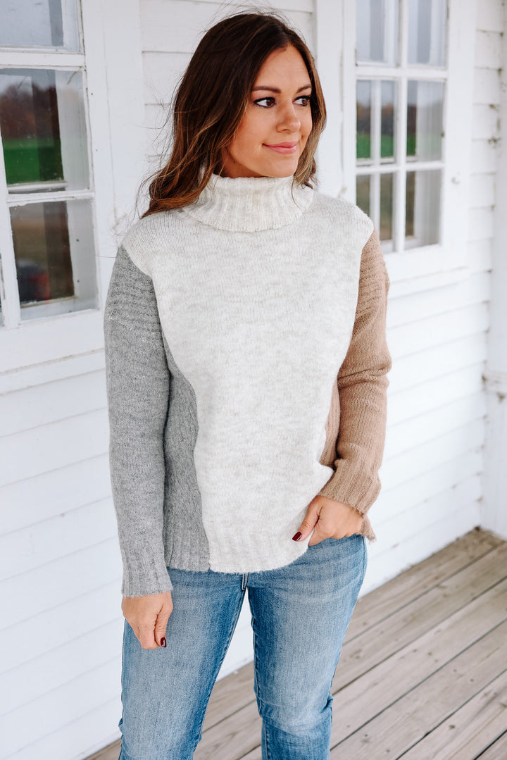 Hattie Brushed Yarn Turtleneck Sweater