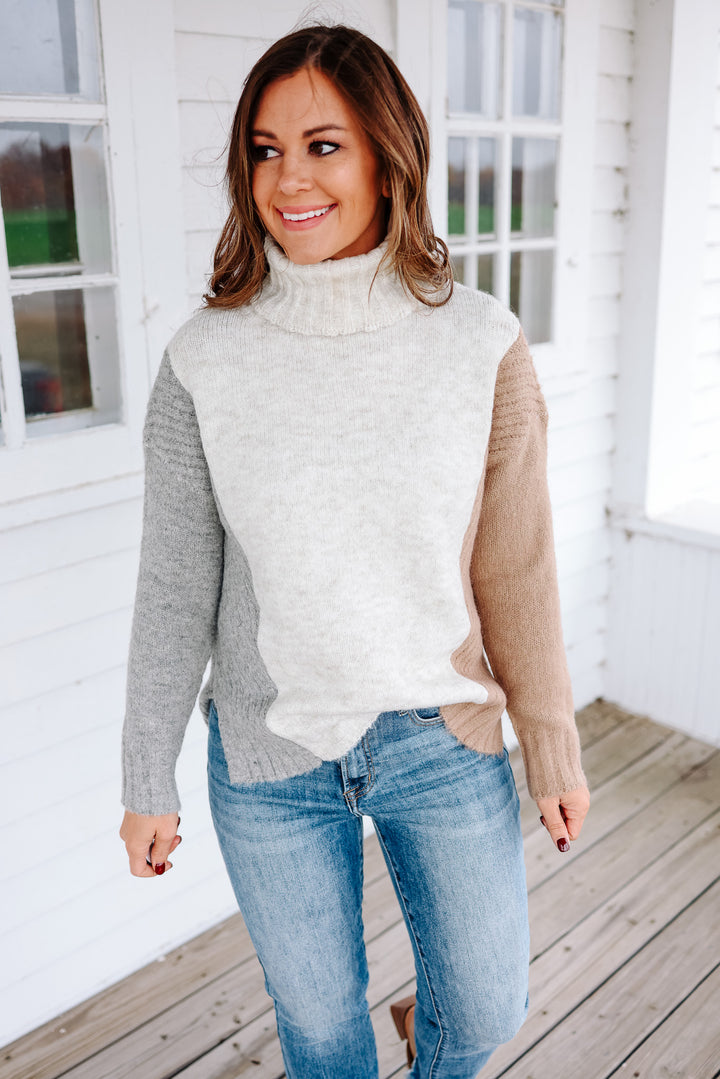 Hattie Brushed Yarn Turtleneck Sweater