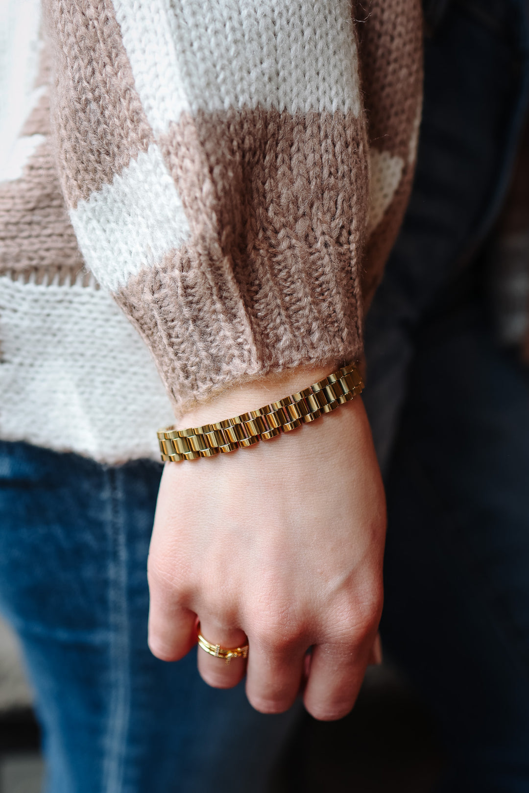 Gold Watch Band Bracelet