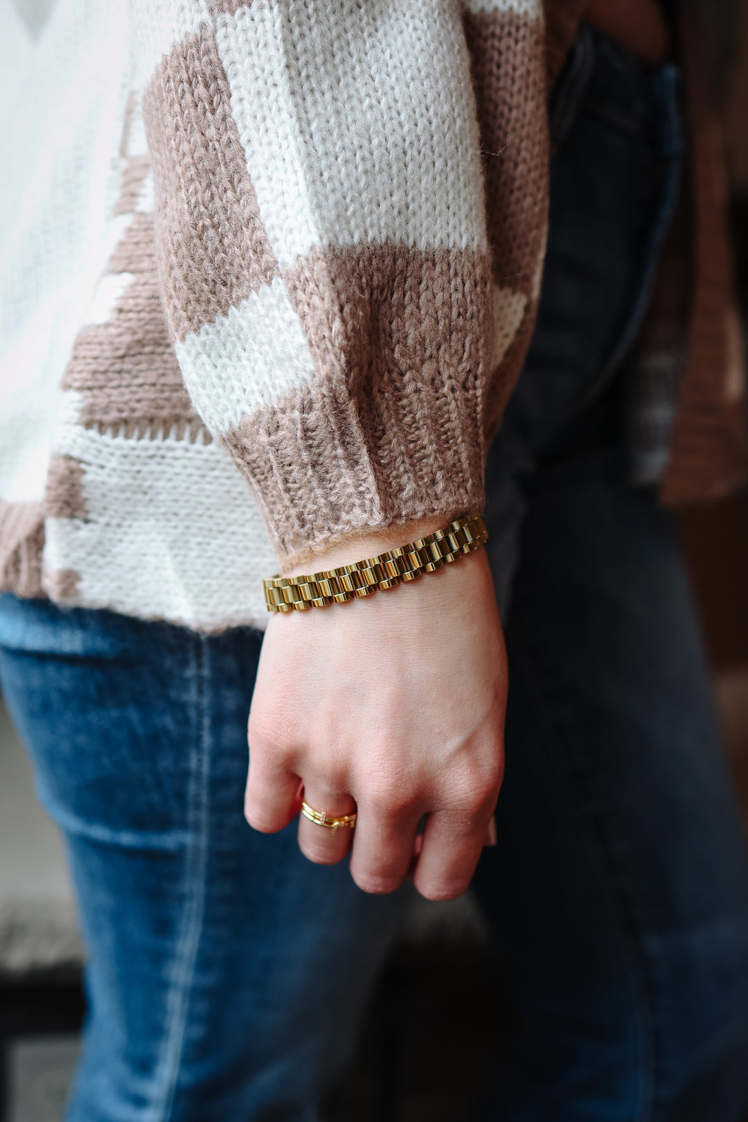 Gold Watch Band Bracelet