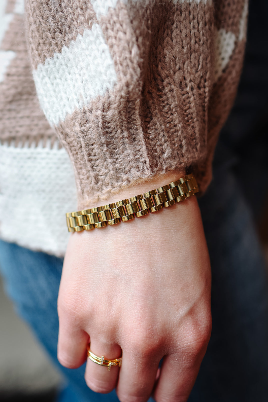 Gold Watch Band Bracelet