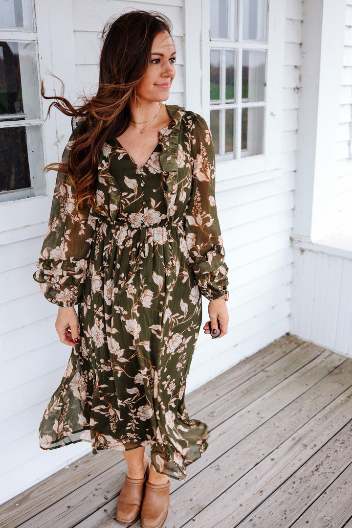 Hazel Long Sleeve Floral Dress