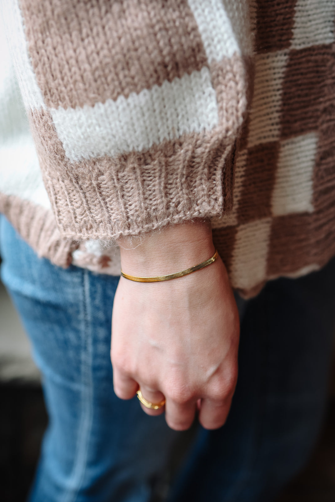 Dainty Herringbone Bracelet