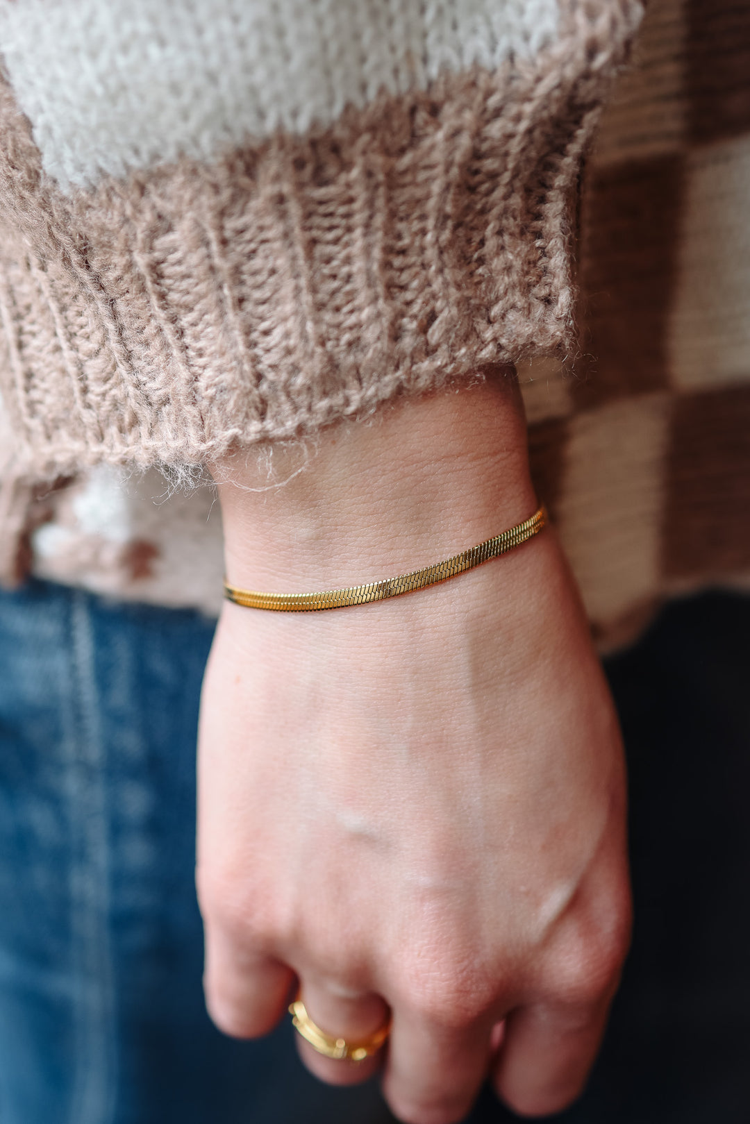 Dainty Herringbone Bracelet